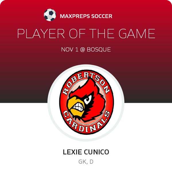 #13 Lexie Cunico Player of the Game badge