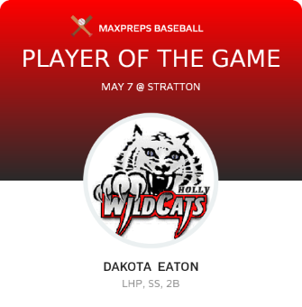 #18 Dakota  Eaton Player of the Game badge