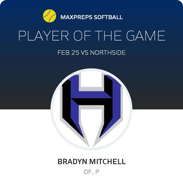 #1 Bradyn Mitchell Player of the Game badge