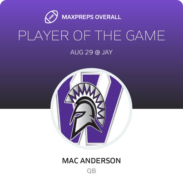 #11 Mac Anderson Player of the Game badge