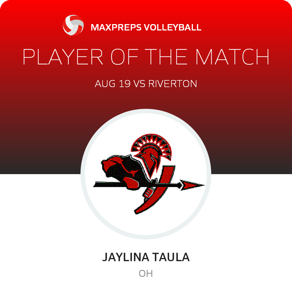 #16 Jaylina Taula Player of the Game badge