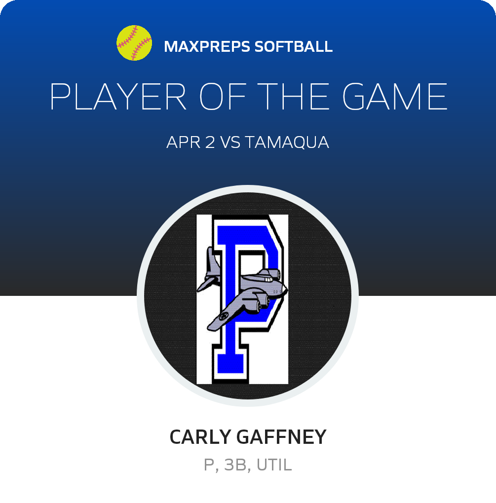 #23 CARLY GAFFNEY Player of the Game badge