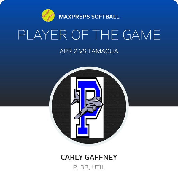 #23 CARLY GAFFNEY Player of the Game badge