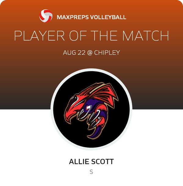 #4 Allie Scott Player of the Game badge