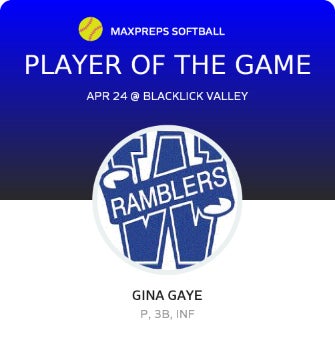 #23 Gina Gaye Player of the Game badge