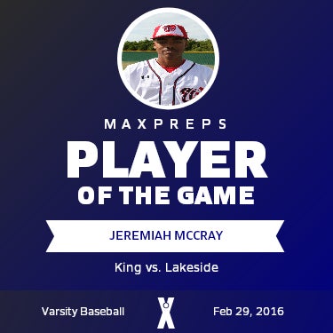 #19 Jeremiah McCray Player of the Game badge