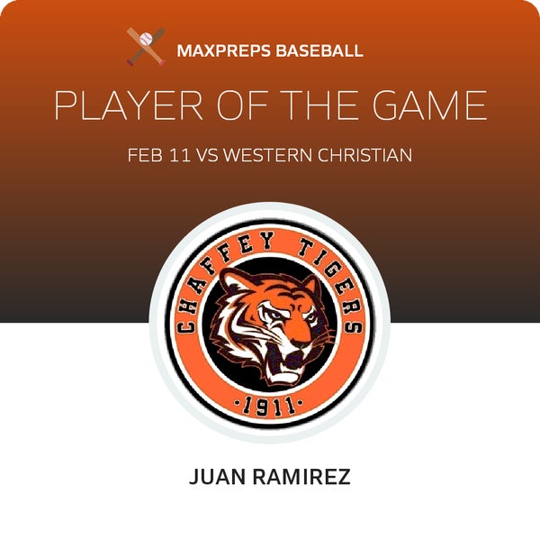 #8 Juan Ramirez Player of the Game badge
