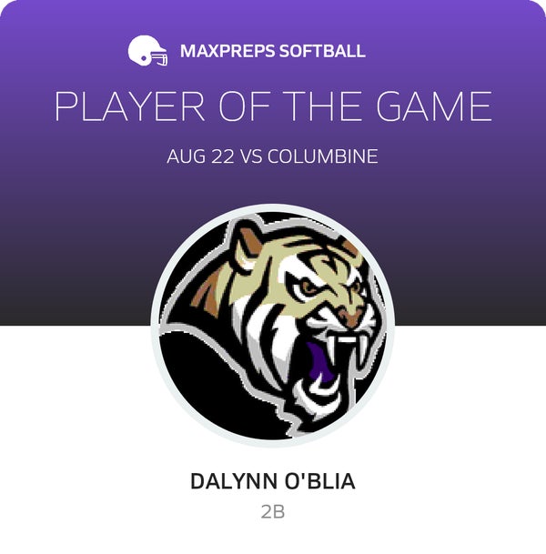 #10 Dalynn O'Blia Player of the Game badge