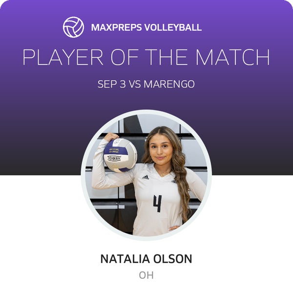 #4 Natalia Olson Player of the Game badge