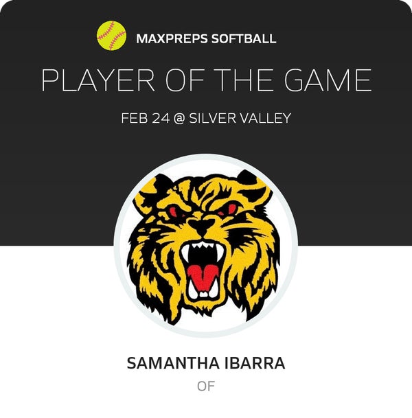 #14 Samantha Ibarra Player of the Game badge