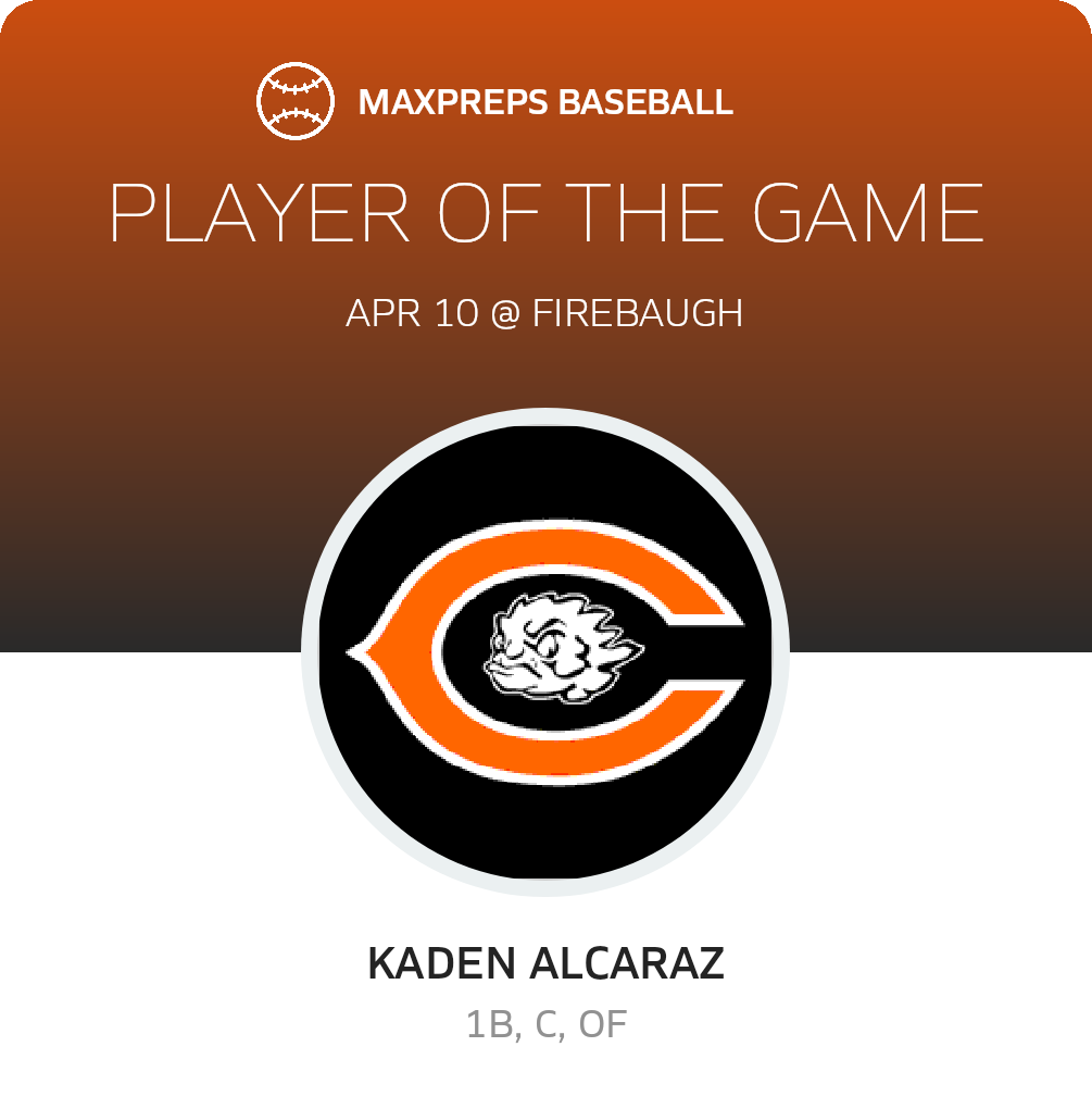 #7 Kaden Alcaraz Player of the Game badge