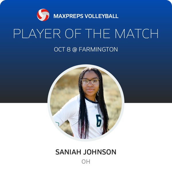 #6 Saniah Johnson Player of the Game badge
