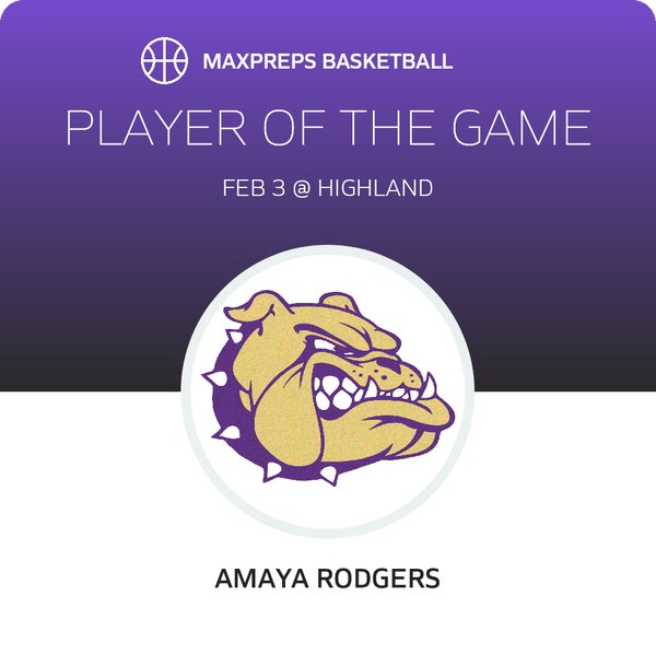 #23 Amaya Rodgers Player of the Game badge