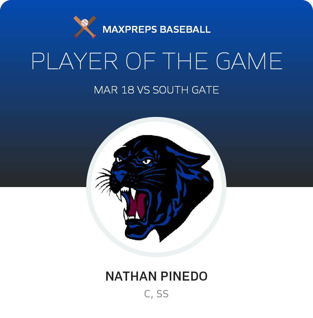 #3 Nathan Pinedo Player of the Game badge