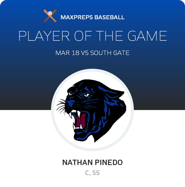 #3 Nathan Pinedo Player of the Game badge