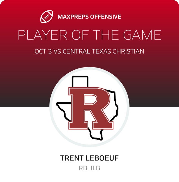 #12 Trent Leboeuf Player of the Game badge