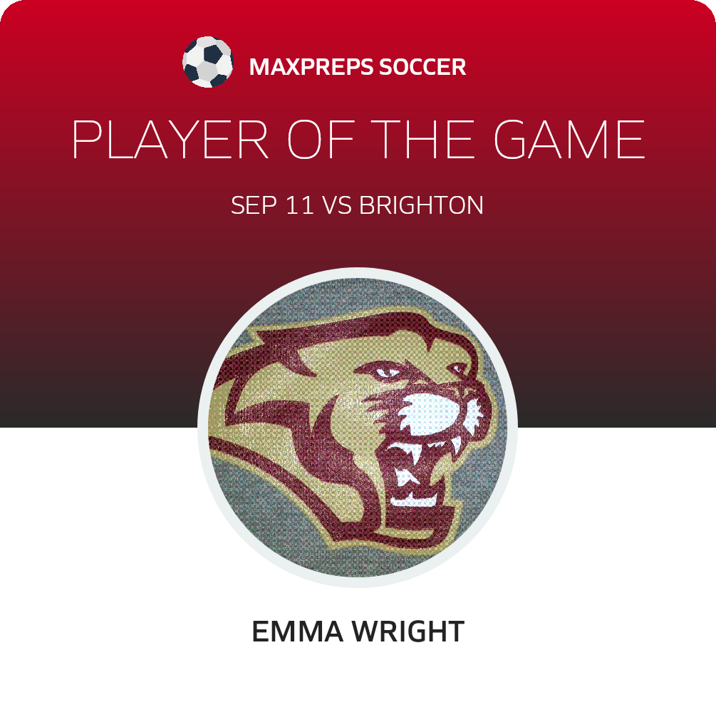 #8 Emma Wright Player of the Game badge