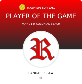#4 Candace Slaw Player of the Game badge