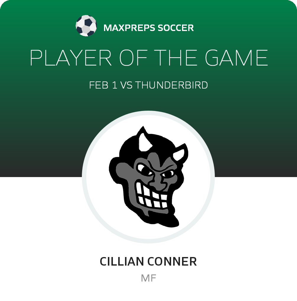 CILLIAN CONNER Player of the Game badge