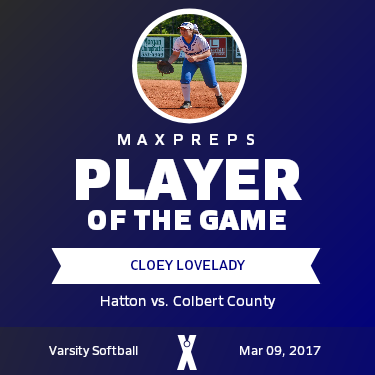 #12 Cloey Lovelady Player of the Game badge