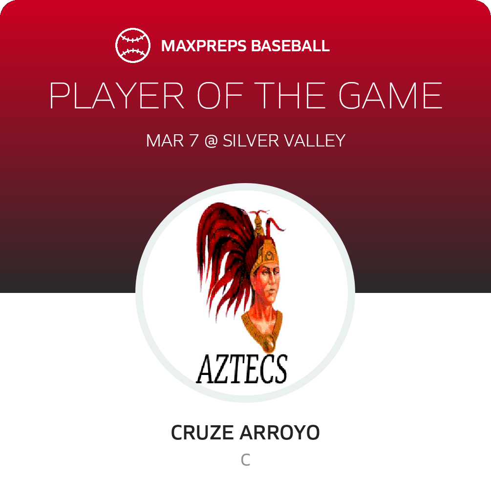 Cruze Arroyo Player of the Game badge