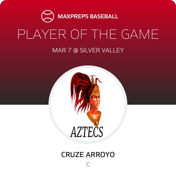 Cruze Arroyo Player of the Game badge