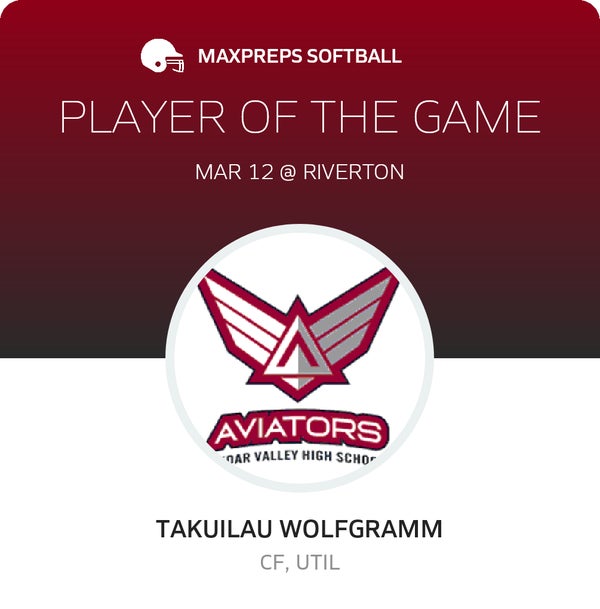 #11 Takuilau Wolfgramm Player of the Game badge