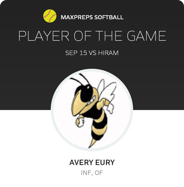#4 Avery Eury Player of the Game badge