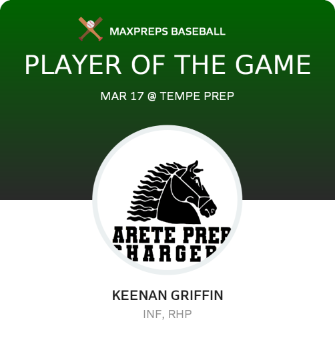 #10 Keenan Griffin Player of the Game badge