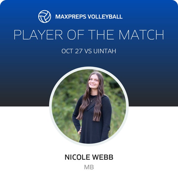 #18 Nicole Webb Player of the Game badge