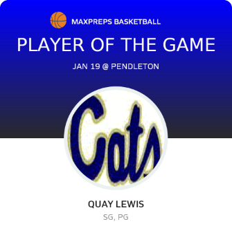 #2 Quay Lewis Player of the Game badge