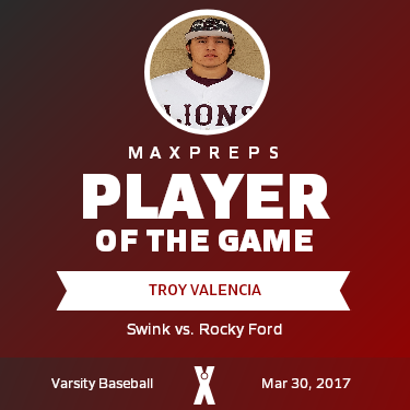 #30 Troy Valencia Player of the Game badge