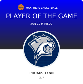 #5 Rhoads  Lynn Player of the Game badge