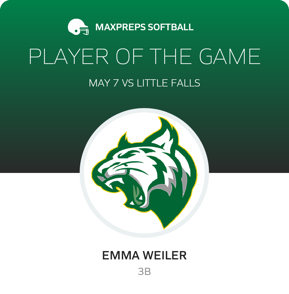 #15 Emma Weiler Player of the Game badge