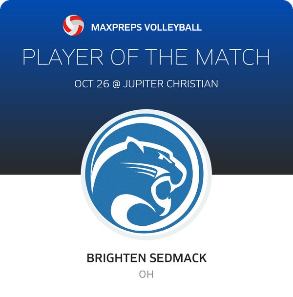 #3 Brighten Sedmack Player of the Game badge