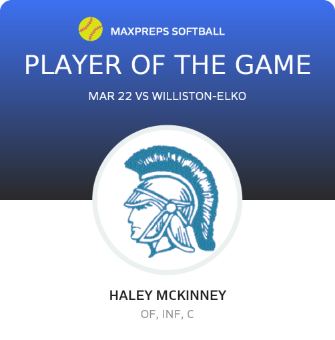 #5 Haley McKinney Player of the Game badge