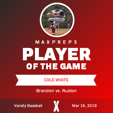 #7 Cole White Player of the Game badge
