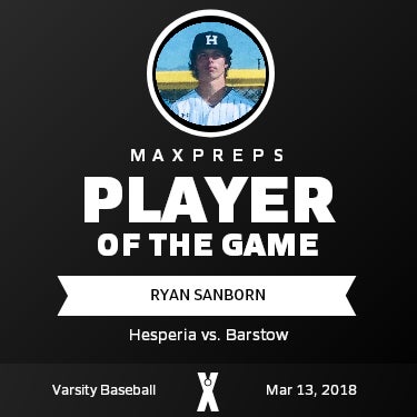 #11 Ryan Sanborn Player of the Game badge