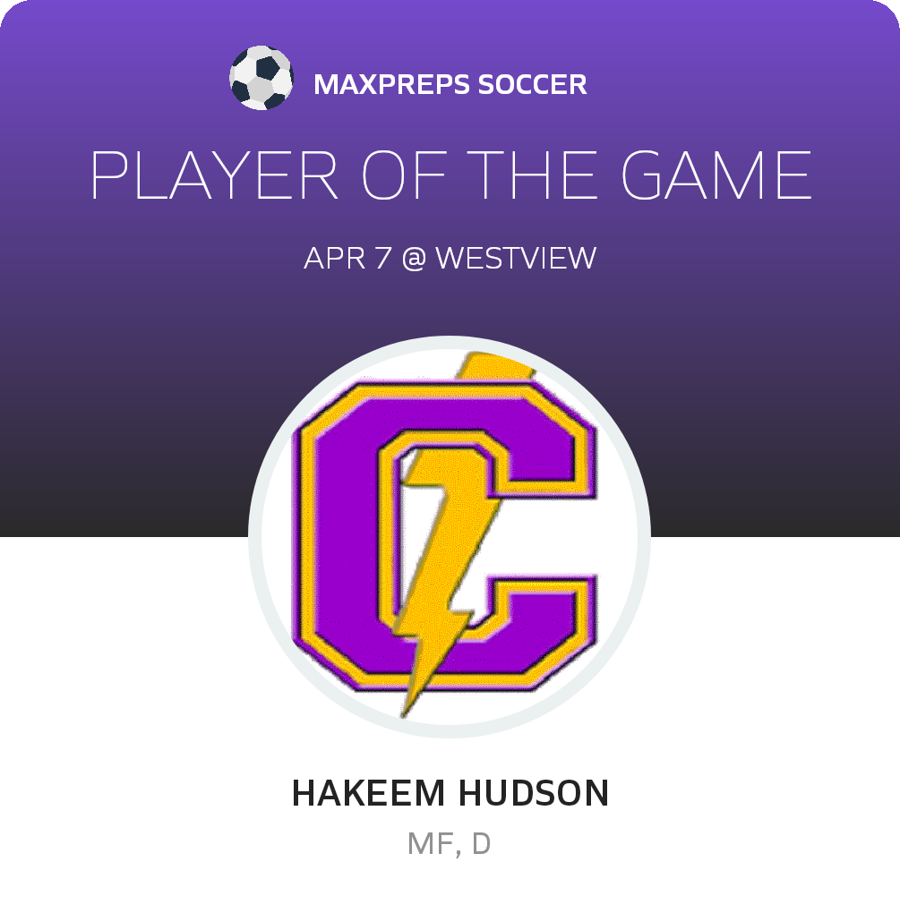 #17 Hakeem Hudson Player of the Game badge