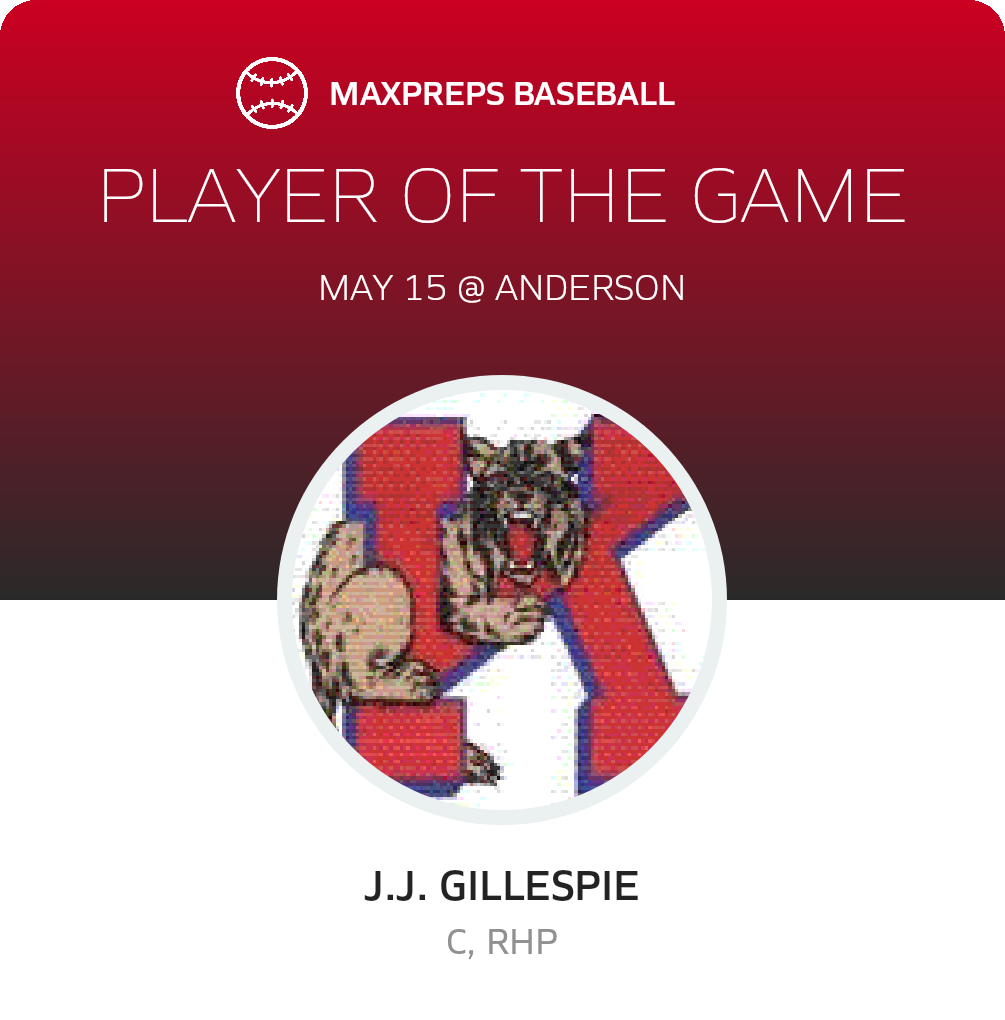 #24 J.J. Gillespie Player of the Game badge