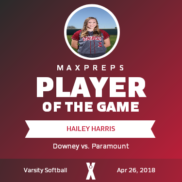 #2 Hailey Harris Player of the Game badge