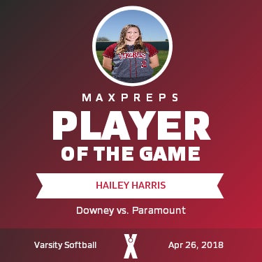 #2 Hailey Harris Player of the Game badge