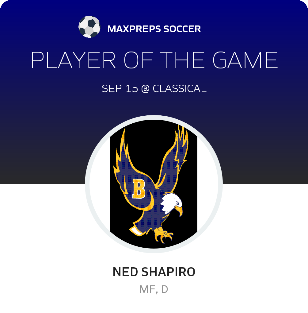 #21 Ned Shapiro Player of the Game badge