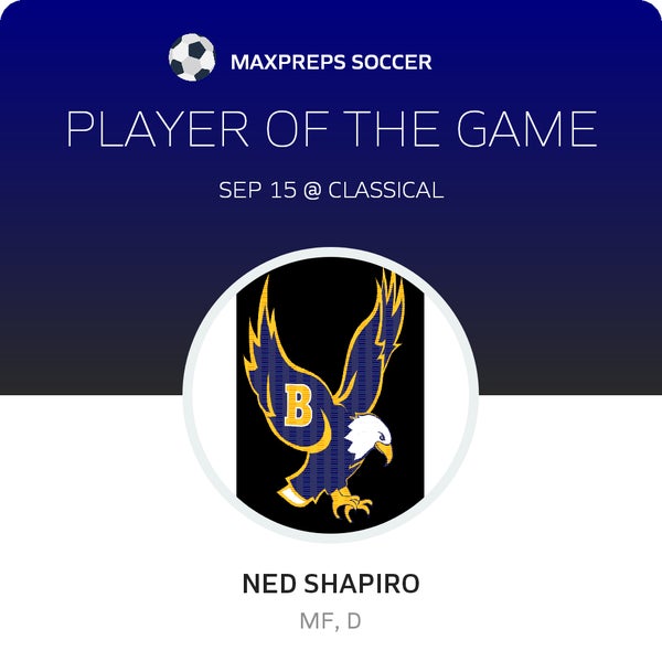 #21 Ned Shapiro Player of the Game badge