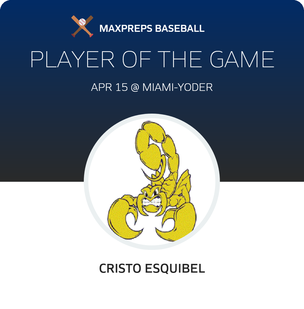 #7 Cristo Esquibel Player of the Game badge