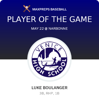 #25 Luke Boulanger Player of the Game badge