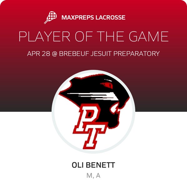 #3 Oli Benett Player of the Game badge