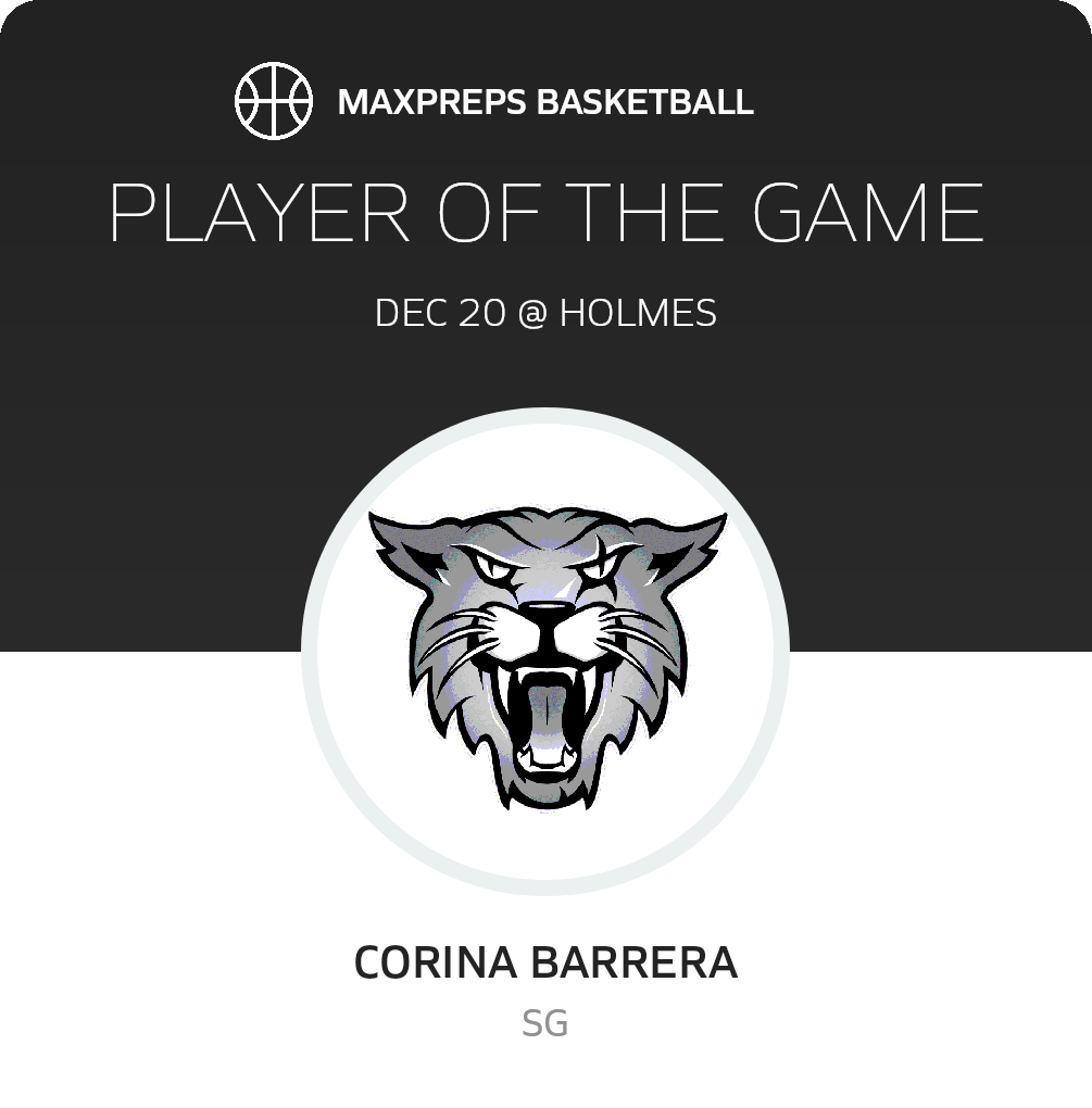 #12 Corina Barrera Player of the Game badge