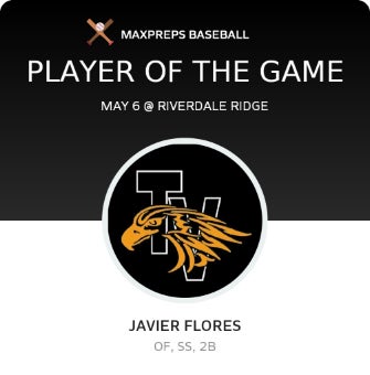 #9 Javier Flores Player of the Game badge