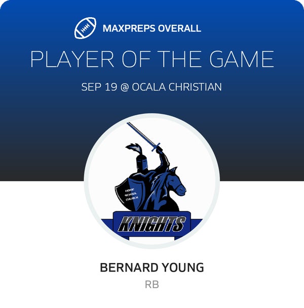 #34 Bernard Young Player of the Game badge